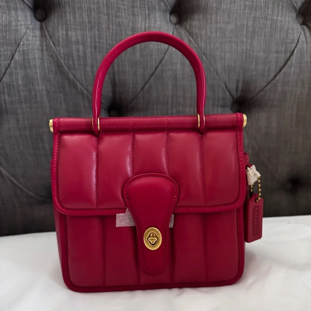 New. NWT Never used Coach Willis Top Handle 18 With Quilting - Picture 4 of 15